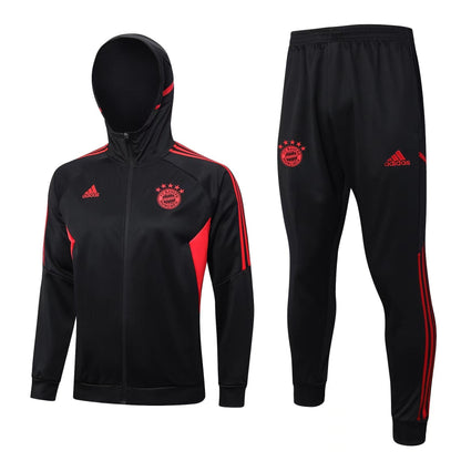 bayern munich 23 24 black Football Tracksuit with hat 1