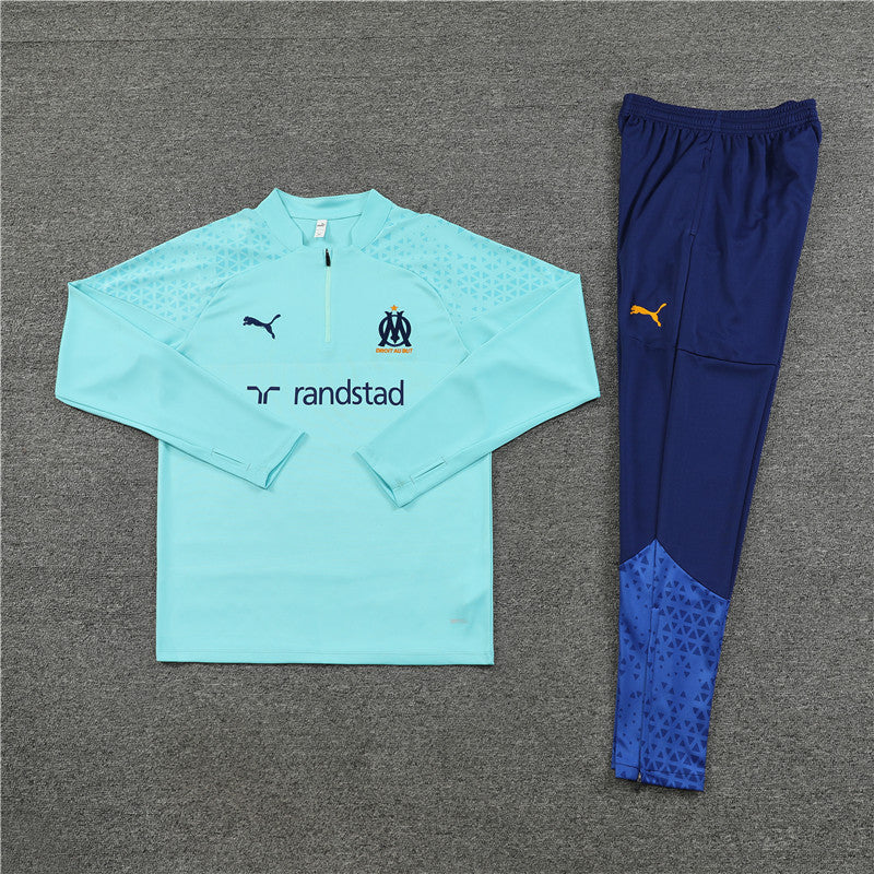 marseille 23 24 light blue Football Tracksuit