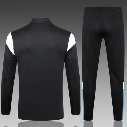 marseille 23 24 black Football Tracksuit 1