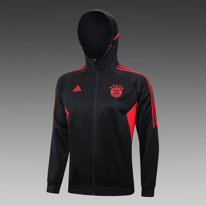 bayern munich 23 24 black Football Tracksuit with hat 1