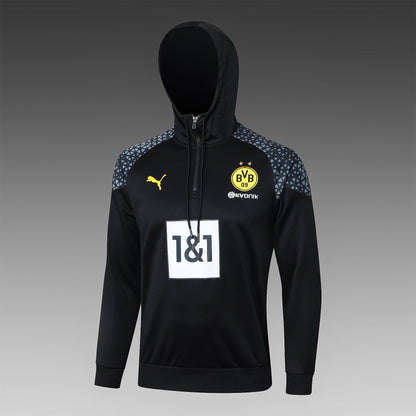 borussia dortmund 23 24 black tracksuit hoodie