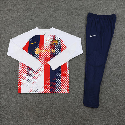 barcelona 23 24 white camouflage style Football Tracksuit