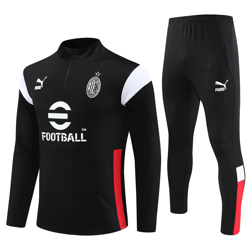 ac milan 23 24 black Football Tracksuit