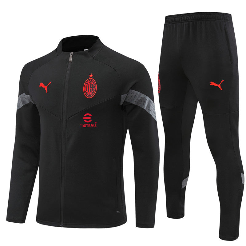 ac milan 22 23 black Football Tracksuit