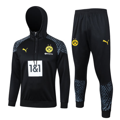 borussia dortmund 23 24 black tracksuit hoodie