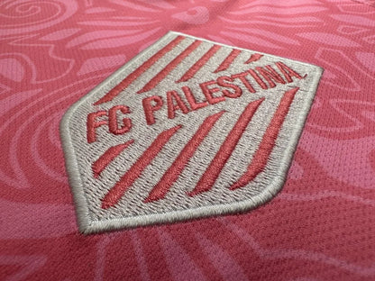 2024 fc palestina x farrah azam collab shirt pink kit fan version goatkits store