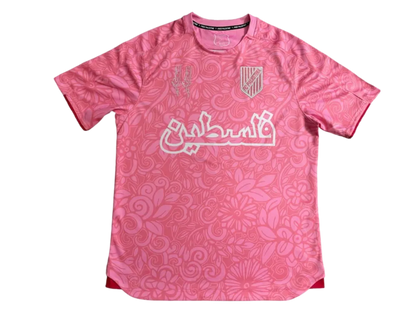 2024 fc palestina x farrah azam collab shirt pink kit fan version goatkits store