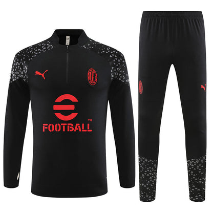 ac milan 23 24 black Football Tracksuit 1