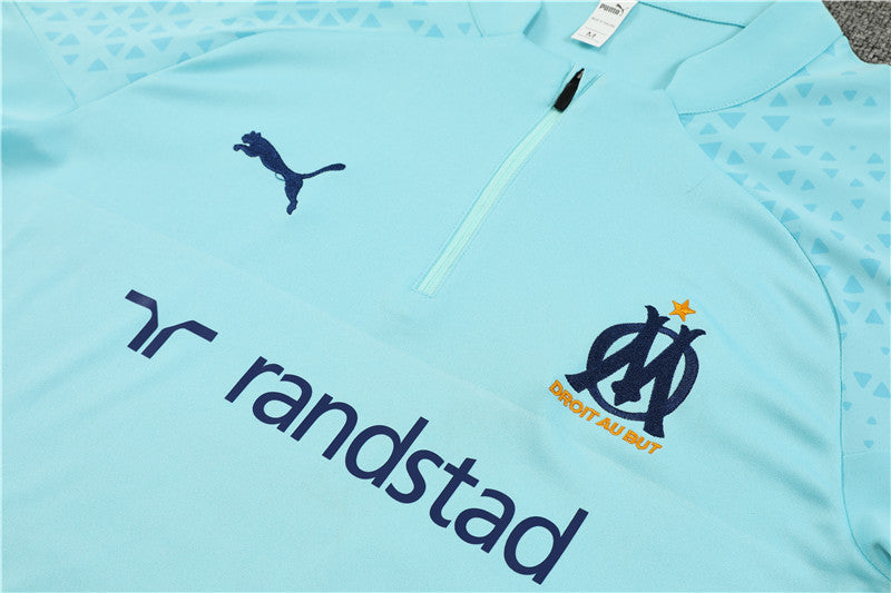 marseille 23 24 light blue Football Tracksuit