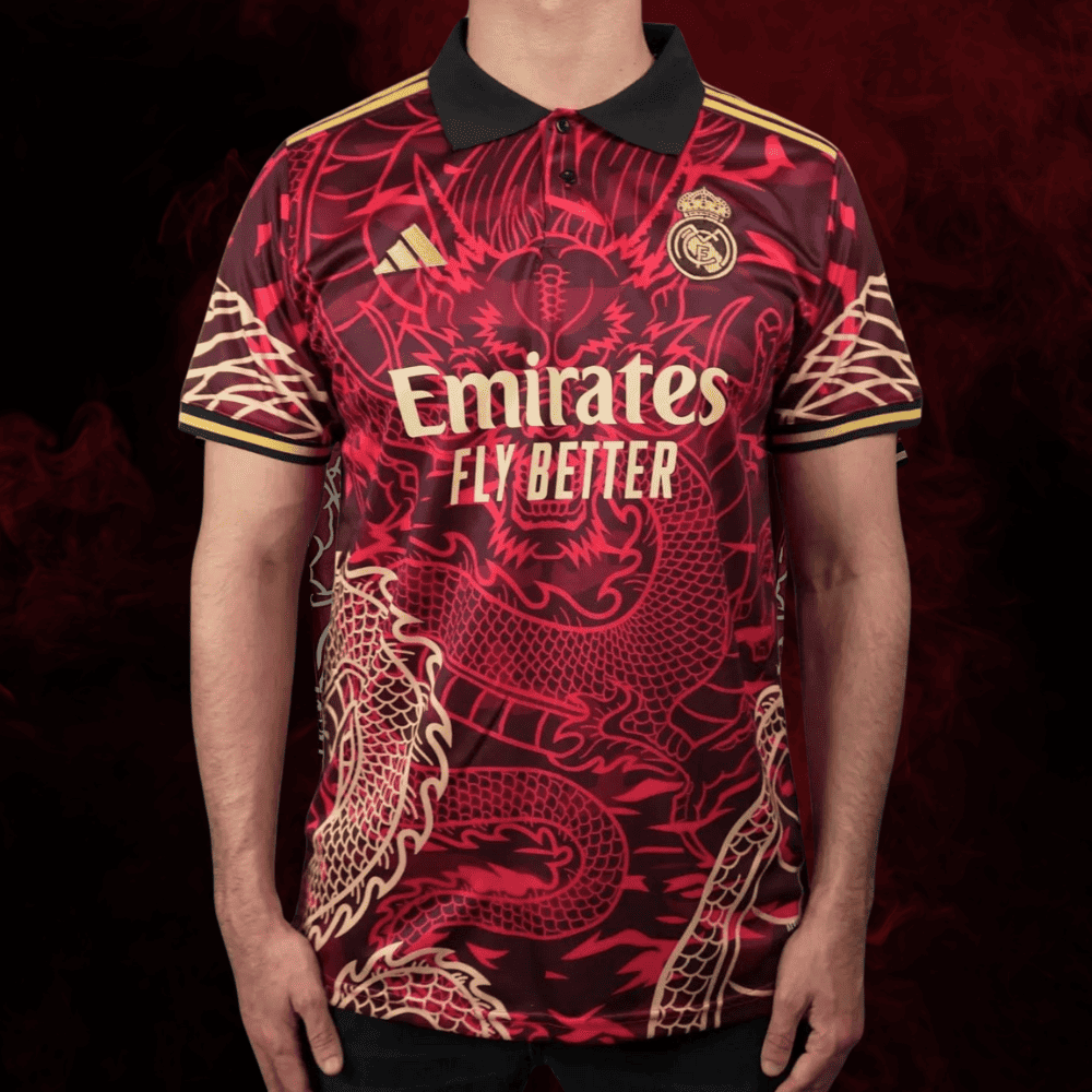 Camiseta Real Madrid Dragón De Fuego (Dragón Rojo)