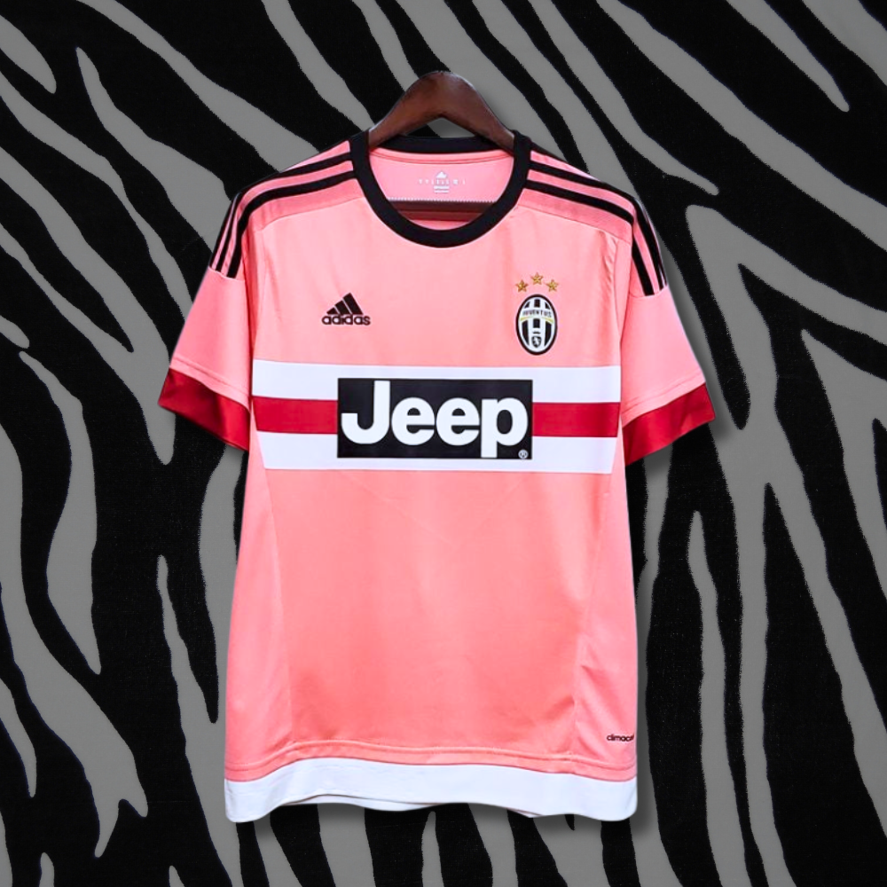 2015 2016 Juventus Away Retro Football Kit Pink