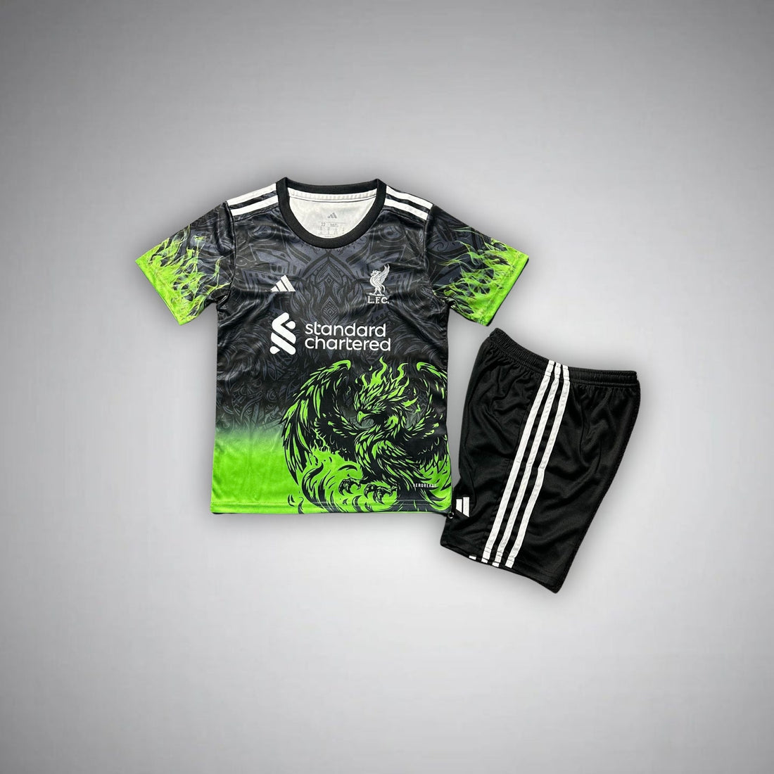 Liverpool Kids Football Kit Lime Phoenix