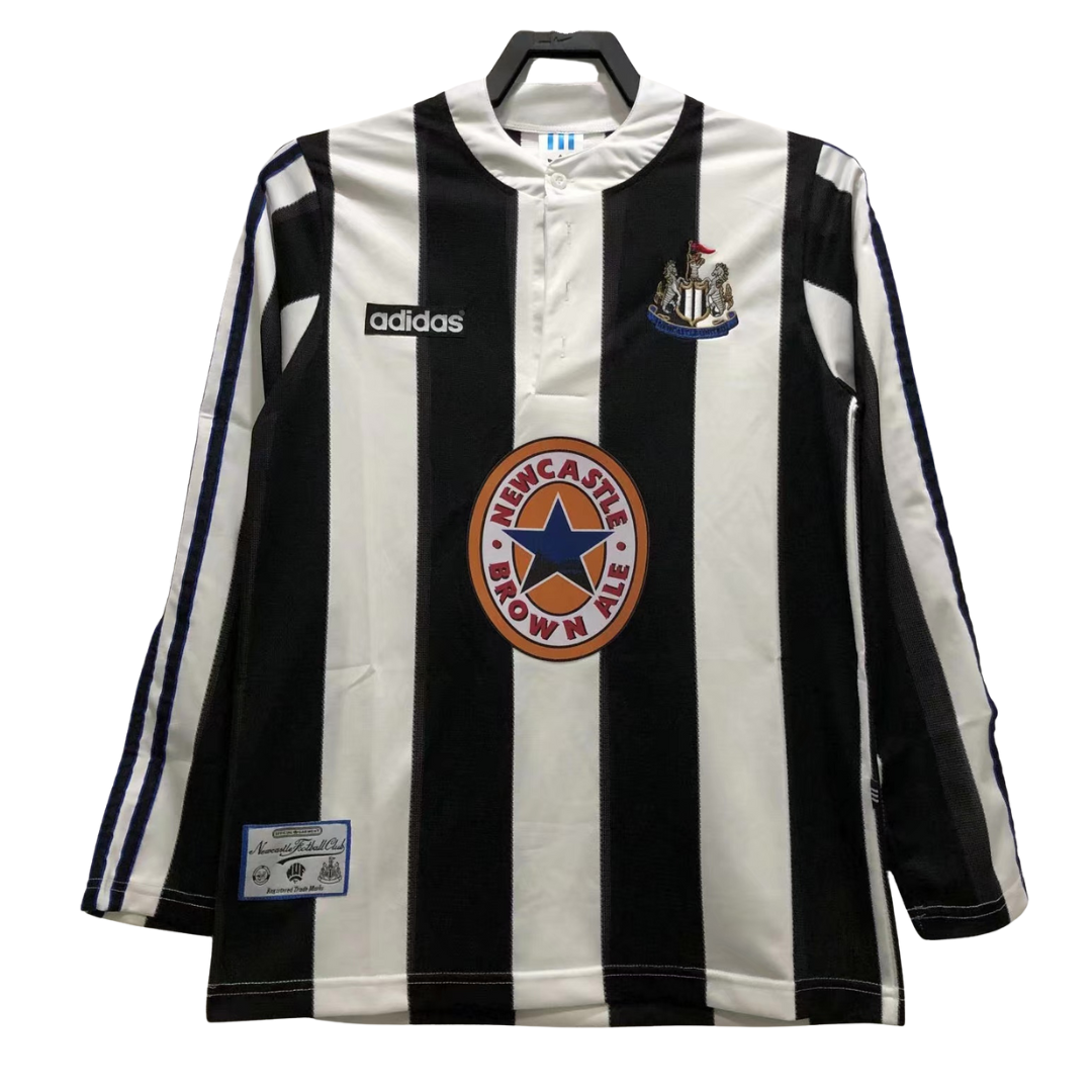 1995-97 Newcastle Retro Long Sleeve Shirt-Home