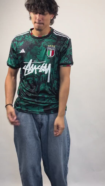 ITALY STUSSY JERSEY - GREEN ROMAN EDITION