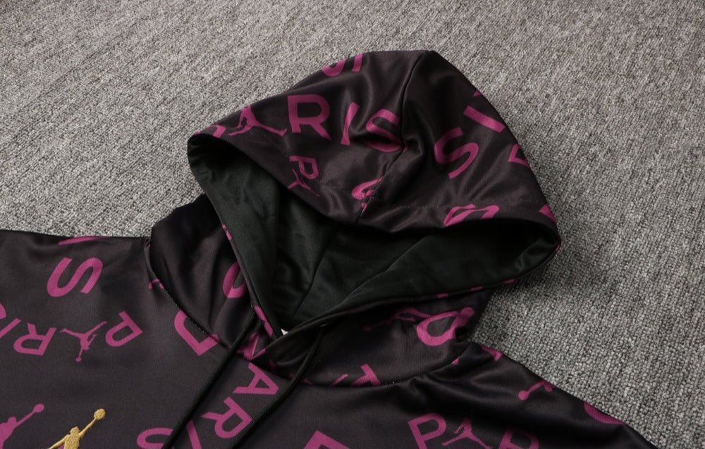 psg black and purple x gold premium Football Tracksuit