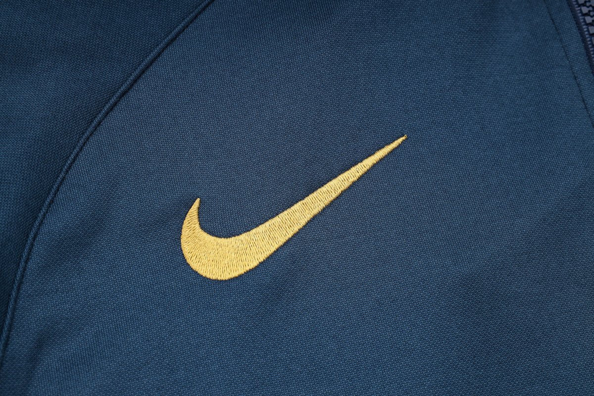 psg dark blue and gold premium Football Tracksuit