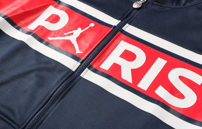 psg dark blue and red premium Football Tracksuit