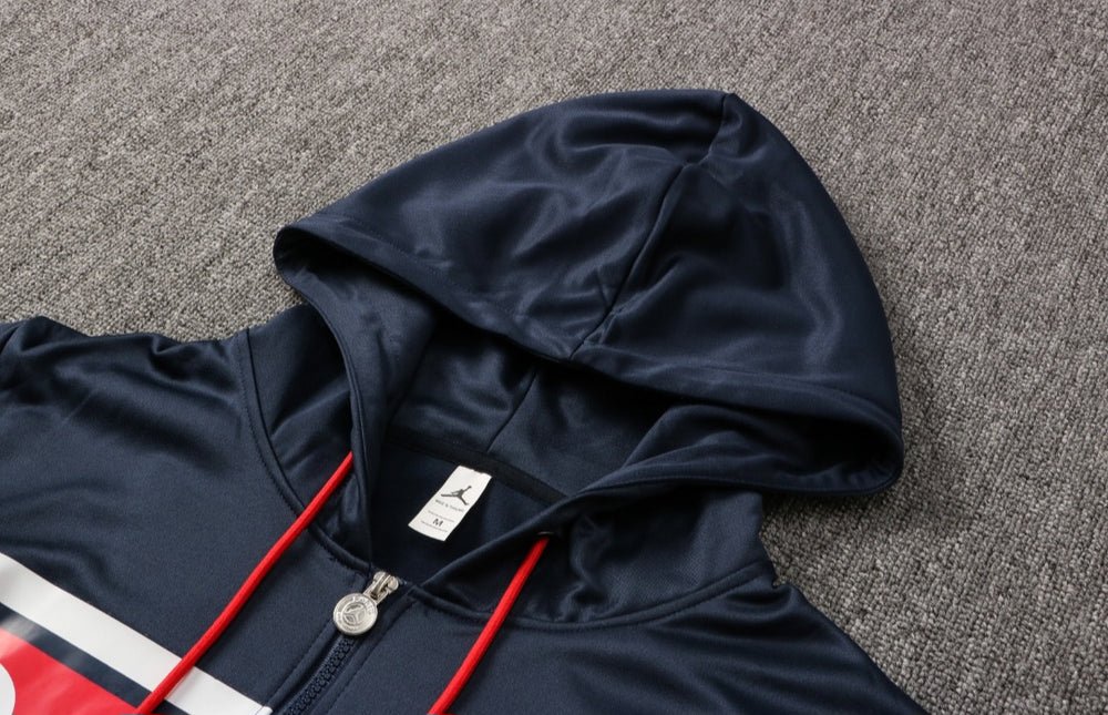 psg dark blue and red premium Football Tracksuit