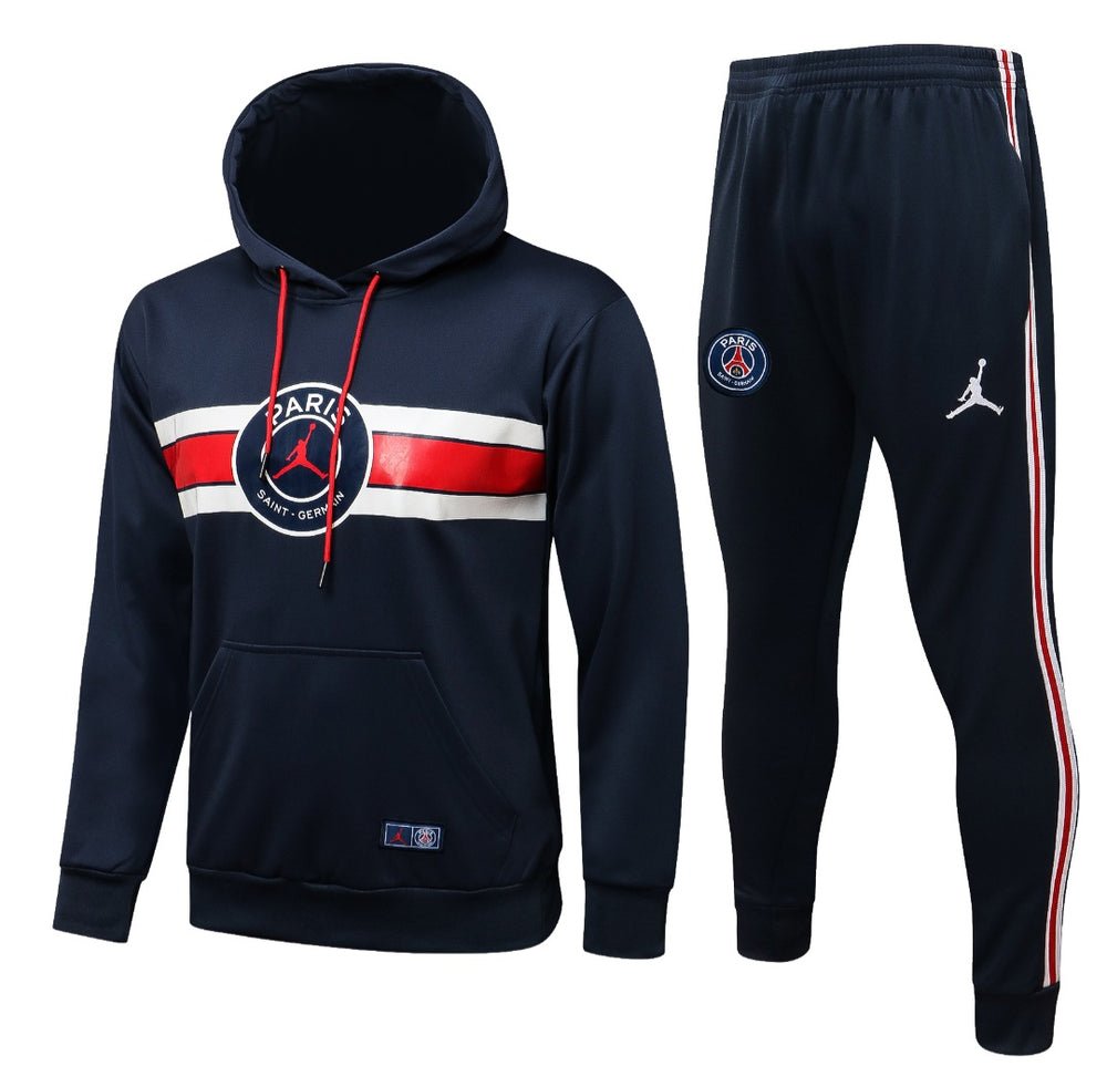 psg dark blue and red x white premium Football Tracksuit