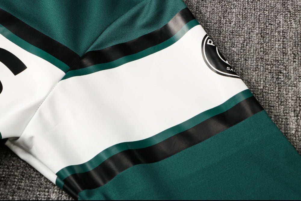 psg dark green and white premium Football Tracksuit