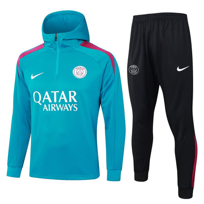 psg turqoise and black premium Football Tracksuit