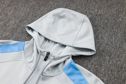 psg white and blue premium Football Tracksuit