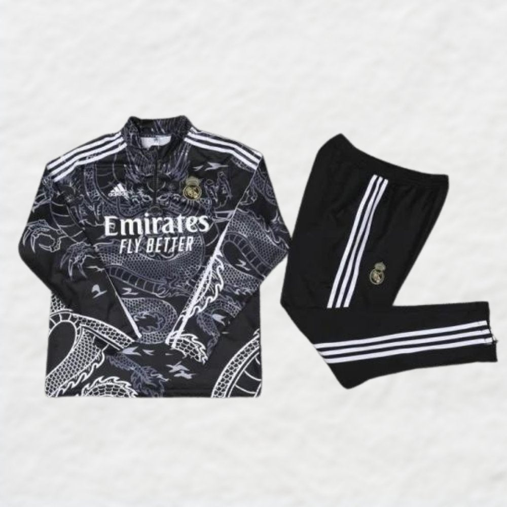 real madrid 2022 23 black dragon tracksuit