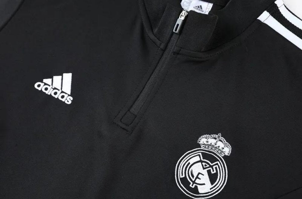 real madrid 2022 23 black Football Tracksuit