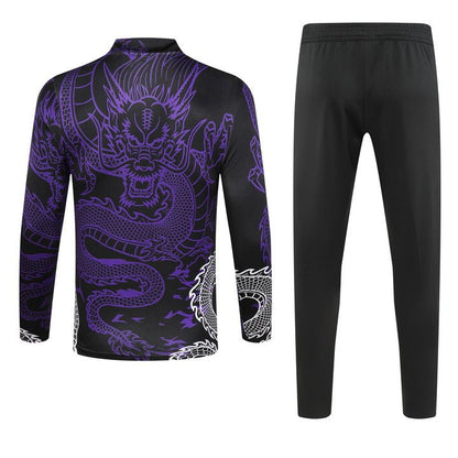 real madrid dragon morado premium Football Tracksuit