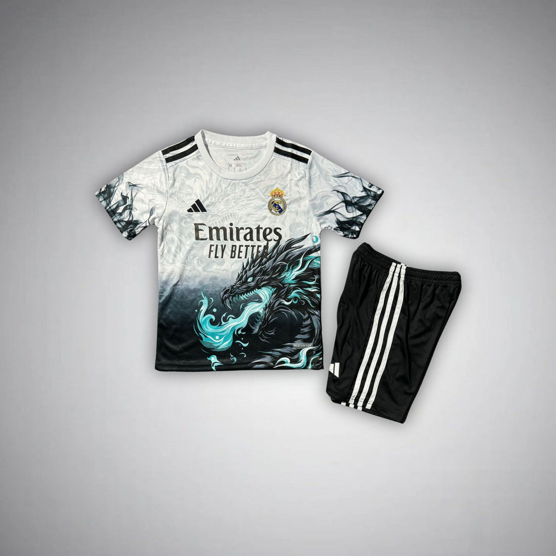 Real Madrid Kids Football Kit Emerald Flame