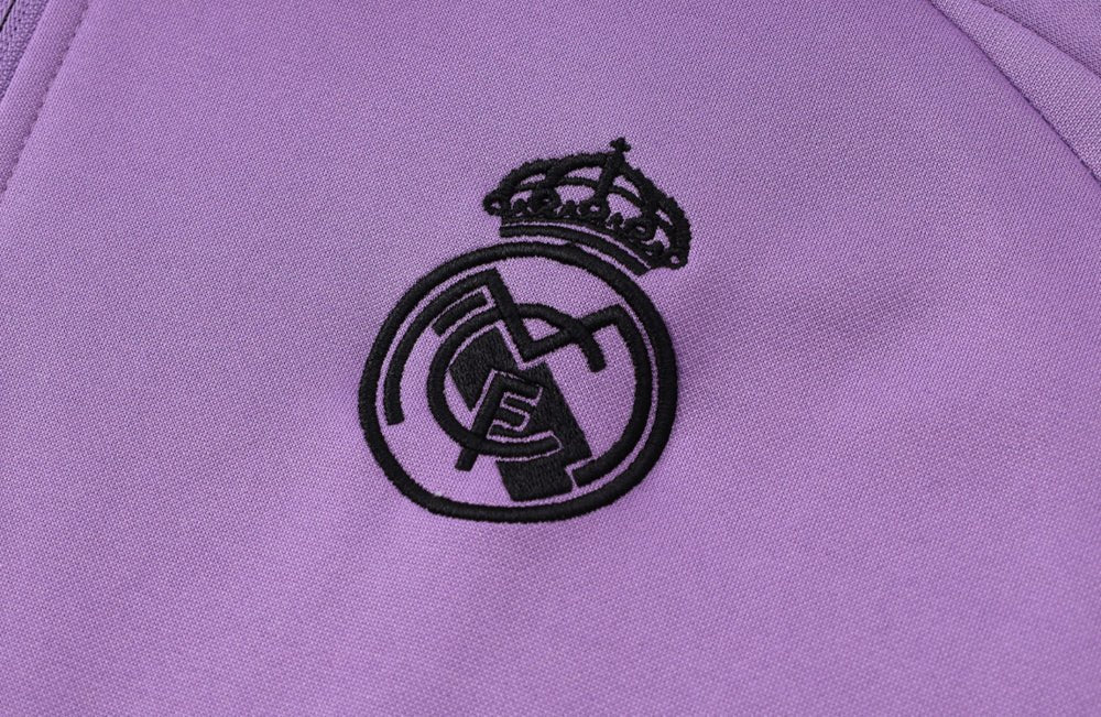 real madrid purple and white premium Football Tracksuit