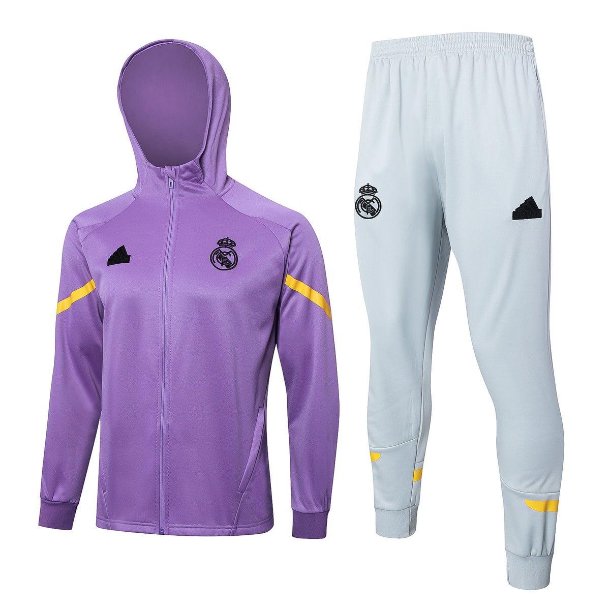 real madrid purple and white premium Football Tracksuit