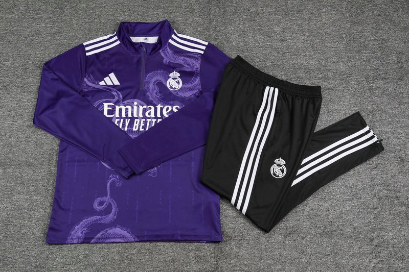 real madrid purple dragon premium Football Tracksuit