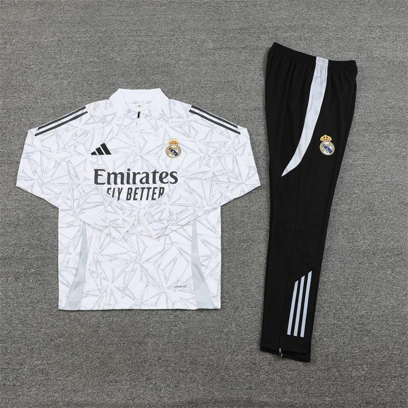 real madrid white armor premium Football Tracksuit