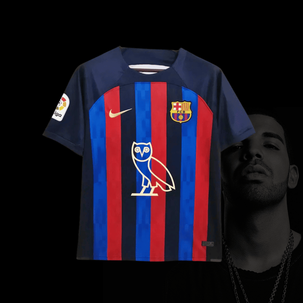 2022/23  Barcelona Drake OVO Shirt - Limited Edition