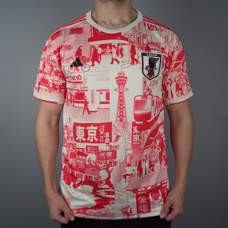 Camiseta de fútbol roja de Tokio de Japón