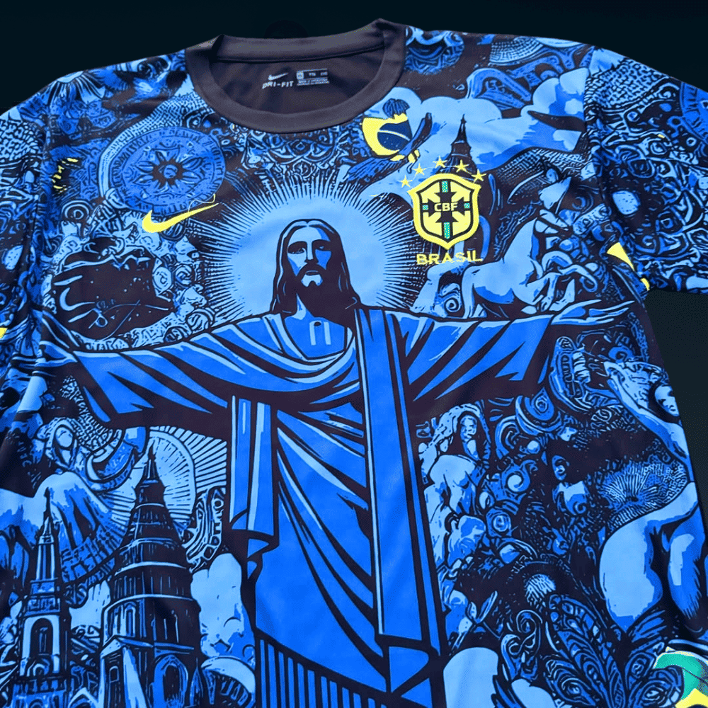 Brazil Jesus Shirt - 2024-25 Blue Edition