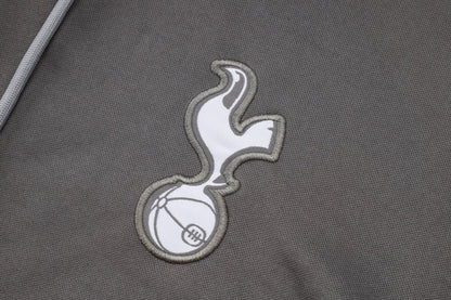 tottenham gray and black premium Football Tracksuit